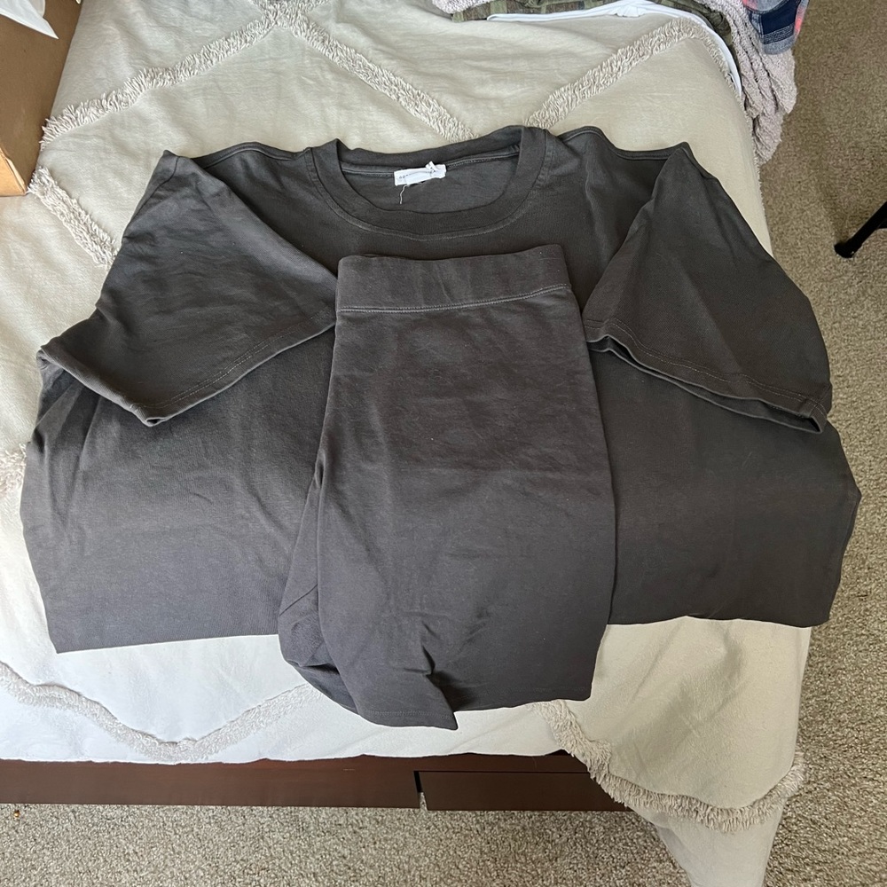 Good American T-Shirt and Biker Short Set